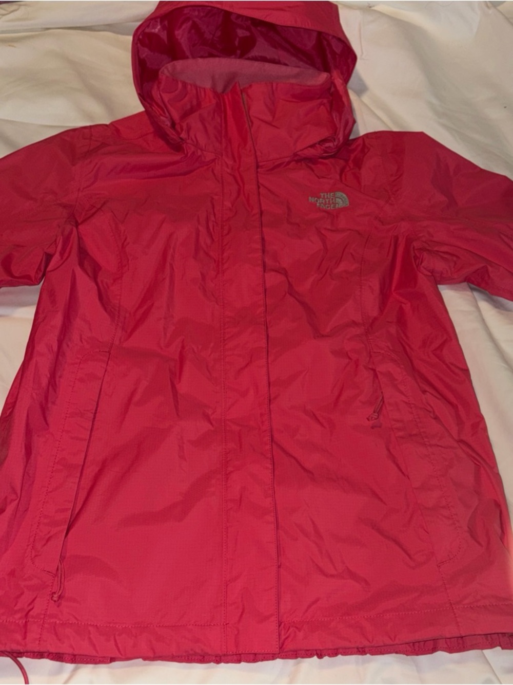 The North Face Women’s pink Hooded Rain Jacket with Dryvent Size Medium